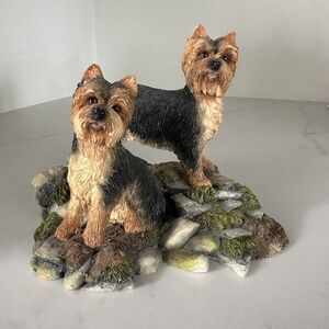 Sherratt & Simpson Dogs - Yorkshire Terrier Pair on Rocks Figurine
